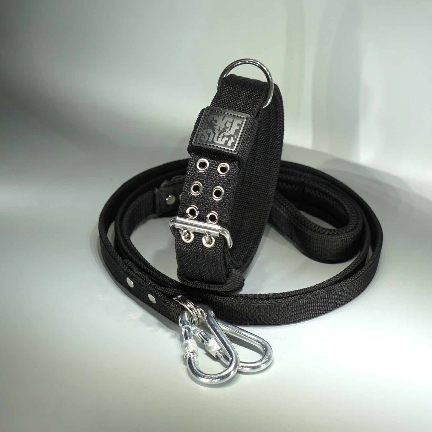 Ensemble CLASSIQUE noir - Collier 4cm + Laisse