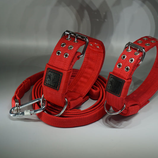 Zestaw DOUBLE PACK obroża 5 cm, obroża 4 cm, smycz - SKIF STUFF